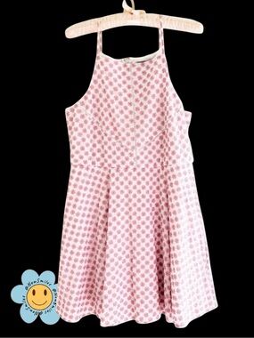 Francesca’s ~ Pink & White Textured Flowers ~ Sleeveless ~ Summer Dress ~ NWT